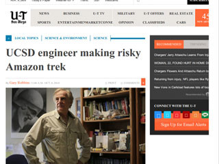 UCSD engineer making risky Amazon trek 