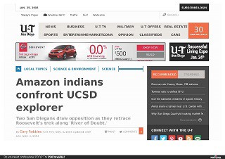 Amazon indians confront UCSD explorer